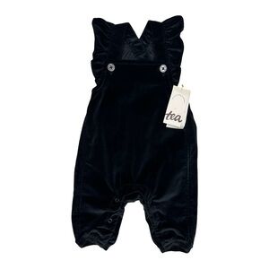 Tea Collection Ruffle Velveteen Overalls